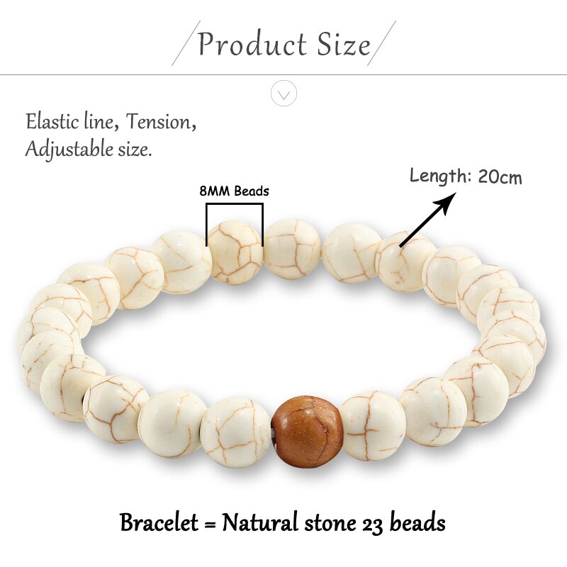 Neue Klassische Naturstein Perlen Männer Strang Armbinde Femme Ethnische Handgemachte Perle Buddha Armbänder & Armreifen Schmuck Mujer Pulseras