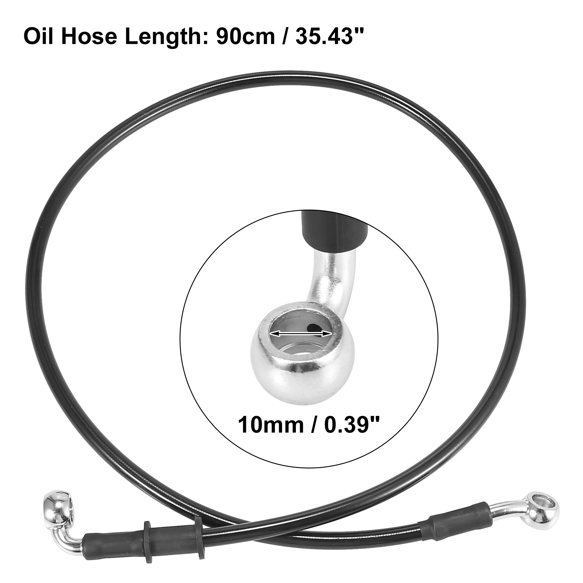 Motoforti-Tubo de manguera de aceite para embrague de freno de motocicleta, manguera trenzada de acero inoxidable, reforzada, hidráulica, Universal, 40cm: 90cm