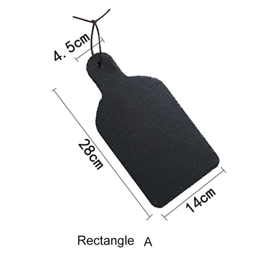 Natural Slate Dishes Solid Rectangle Stone Sushi Steak Barbecue Plate Cheese Pizza Flat Fruit Plate: Rectangle A