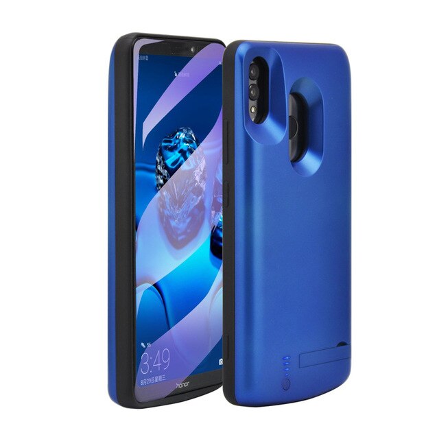 5000/6000Mah Power Bank Cover Voor Huawei Honor Note 10 Draagbare Batterij Oplader Case Voor Huawei Honor Play power Opladen Case: Blue For Honor Play