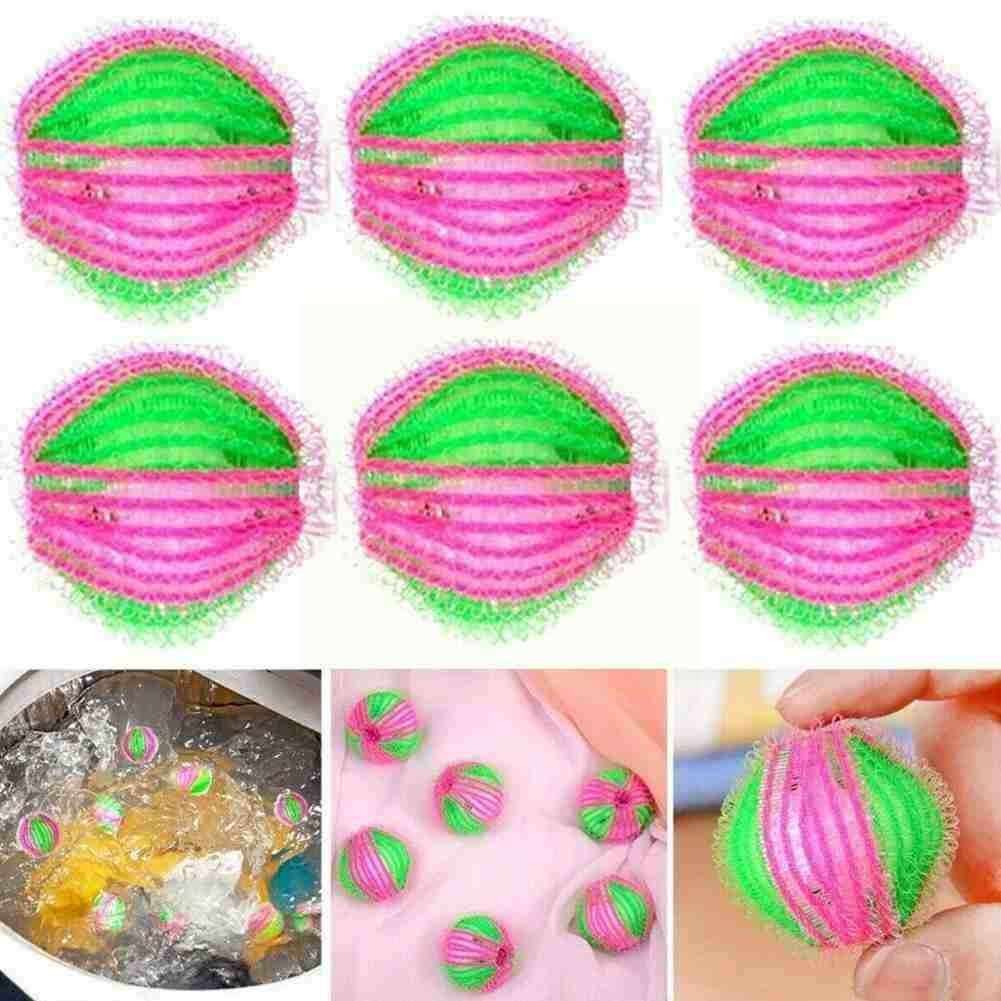 Six Pack Nylon Laundry Ball Decontamination Anti-winding Cleaning Ball Ball Bra Hair Washing Underwear Ball Sticky Usefu Wa F0w4