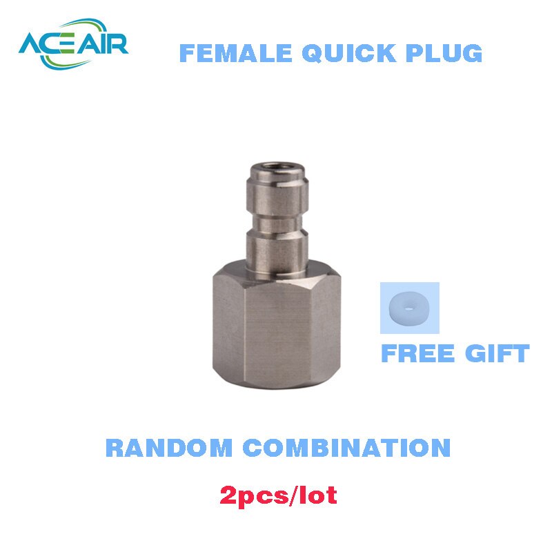 Hogedruk snelkoppelingen vrouwelijke plug roestvrij staal 4500 psi  m10 1/8 npt 1/8 bspp 2 stuks/lot: Elke 2 stuks