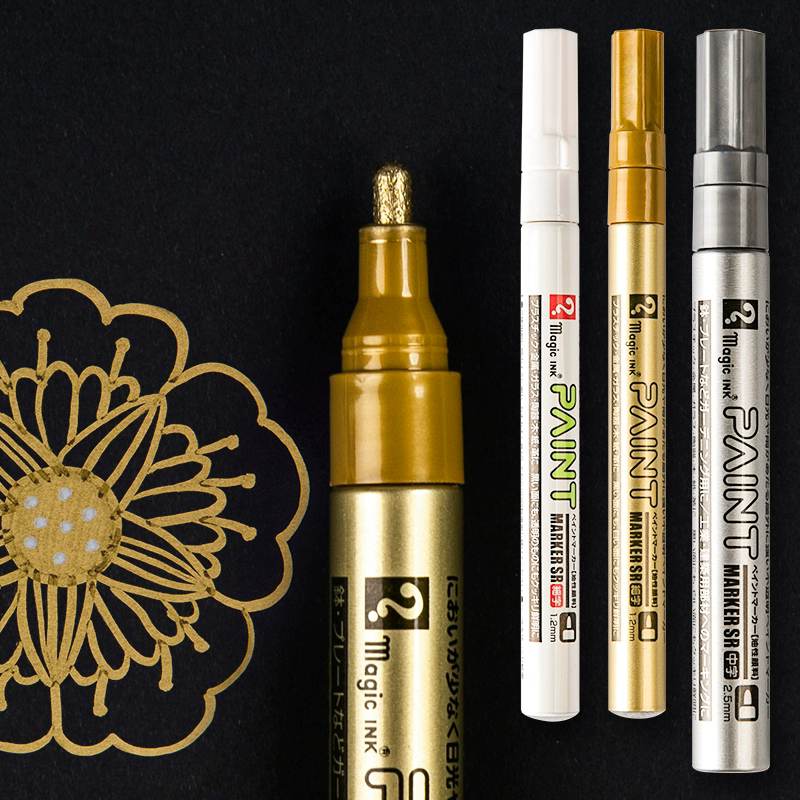 2/3 stk. permanent tusjpenn for maling, 1.2mm/2.5mm hurtigtørkende vanntette tusjer for stein, dekk, slitebane, gummi, stoff, metall