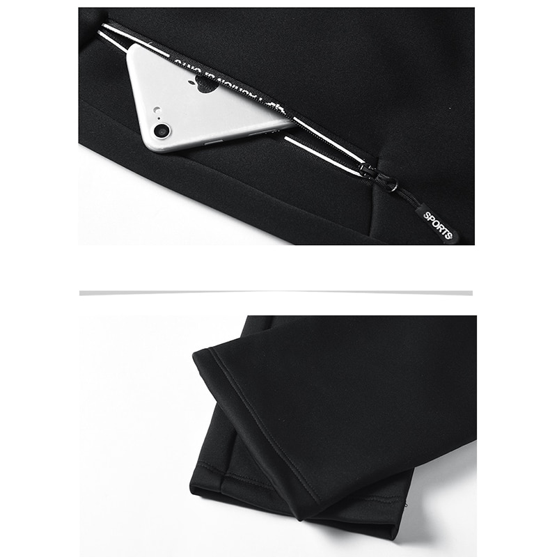 Efterår vinter fleece jogger herre bukser løse lige bukser herre sweatpants tykke varme sports joggers udendørs store 8xl