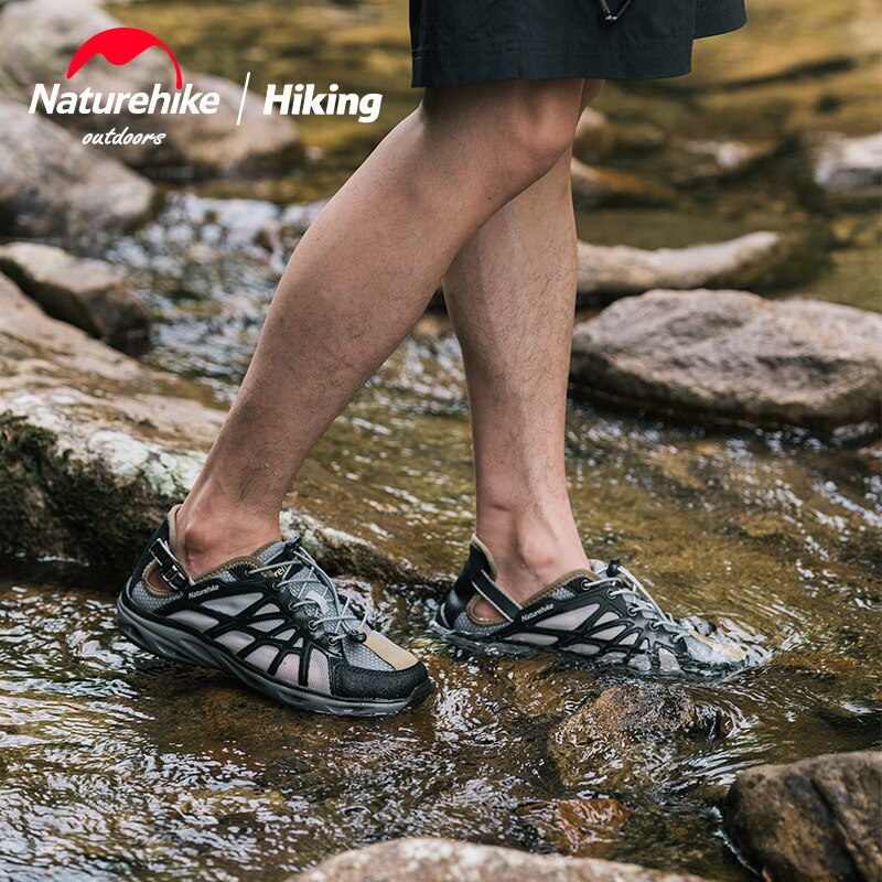 Naturehike-zapatos de rastreo anfibio para Río, calzado ligero y transpirable para exteriores, antideslizantes y de secado rápido, para playa, XZ02