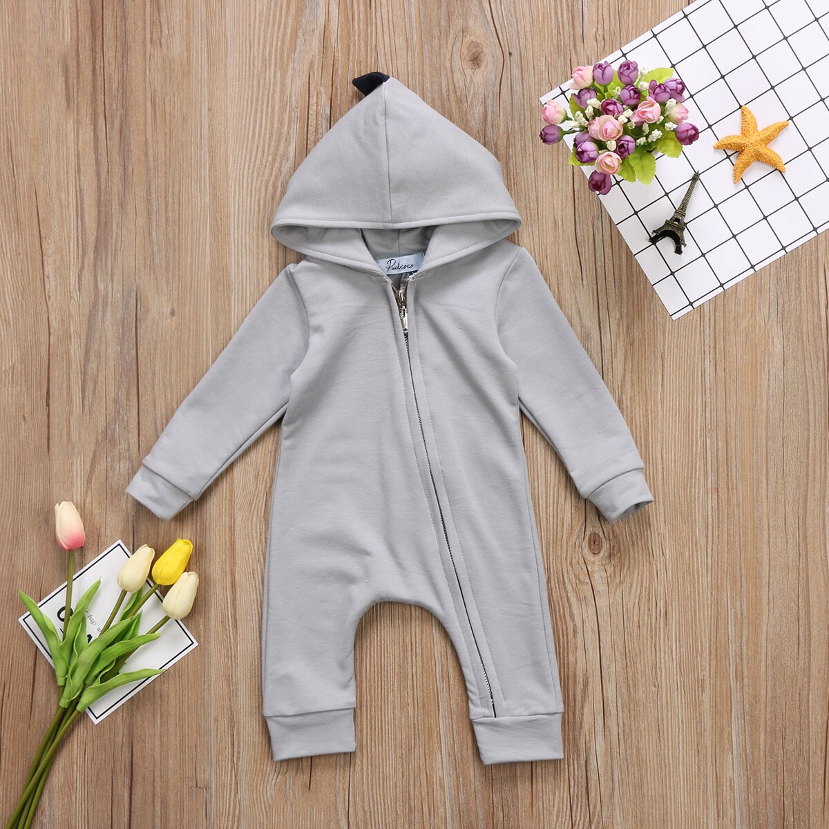 0-24M pudcoco Newest Arrivals Infant Newborn Toddler Baby Boy Girl Hooded Romper Spring Fall Cute Adorable Clothes Outfit