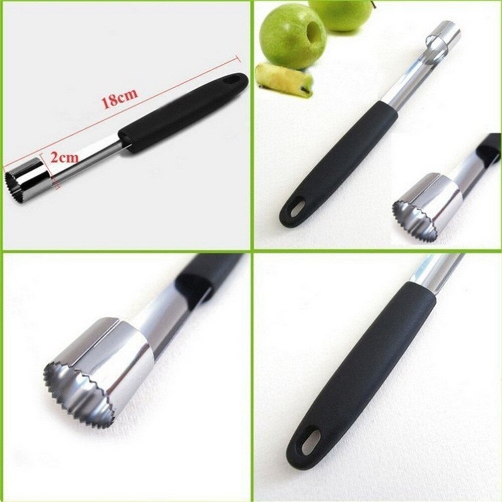 Utensilios de cocina de acero inoxidable, descorazonador de fruta y manzana con núcleo para eliminar semillas, utensilio de cocina de giro fácil, accesorios Keuken