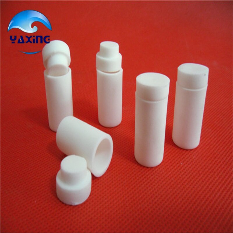 Mit deckel dia14x45mm 5ml 99.5% alumina tiegel zylindrischen korund tiegel/Zylindrischen keramik refractorye tiegel