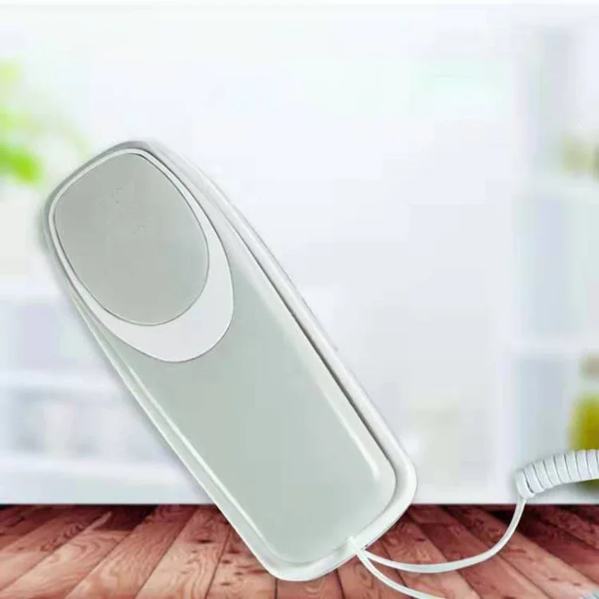 Mini Desktop Snoer Vaste Telefoon Vaste Telefoon Wandmontage Mute/Pauze/Herhalen Functies voor Home Hotel Office Bank: silver