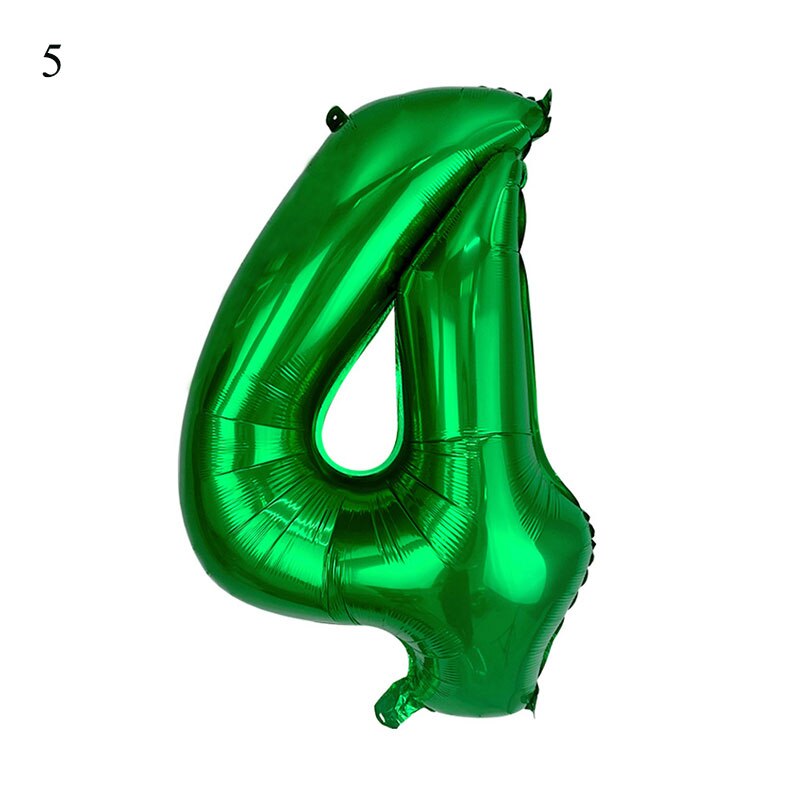 32 40 inch Green Number Foil Balloons 0 1 2 3 4 5 6 7 8 9 Helium Green Balloon Happy Birthday Party Wedding Decoration Supplies