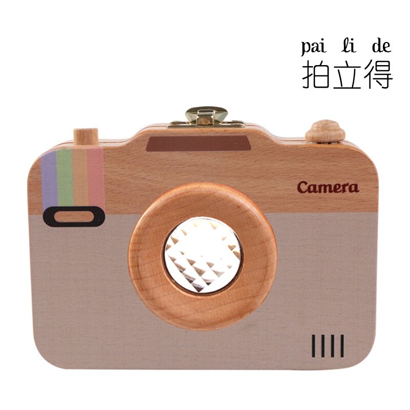 Wooden Camera Deciduous Teeth Save Storage Box Colorful Camera Teeth ya wu Protection Collection Box Lanugo Storage: Y Camera Baby Teeth Box Polaroid  Chinese Adhesive Paper