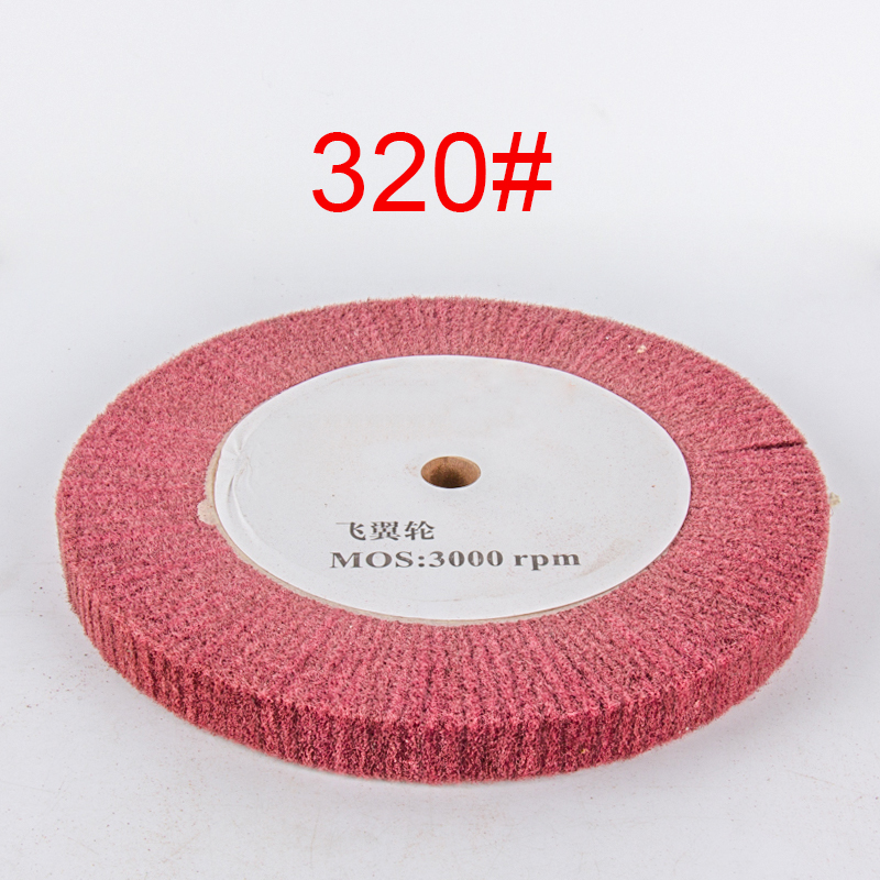 Nylon Polishing Mop Brush Drawing Deburring Drum Wheel for Stainless Steel: 6*20mm / Silver
