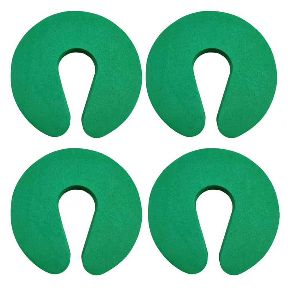 4Pcs Household Door Buffer High Elasticity Door Stopper Home Improvement C Shape Doorstop for Protecting Children Safe Stopper: Green