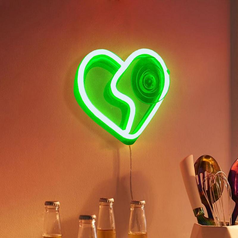 Luces decorativas para Interior de coche, luces LED, iluminación ambiental, forma de rotura del corazón, iluminación Interior para coche, luz de ambiente