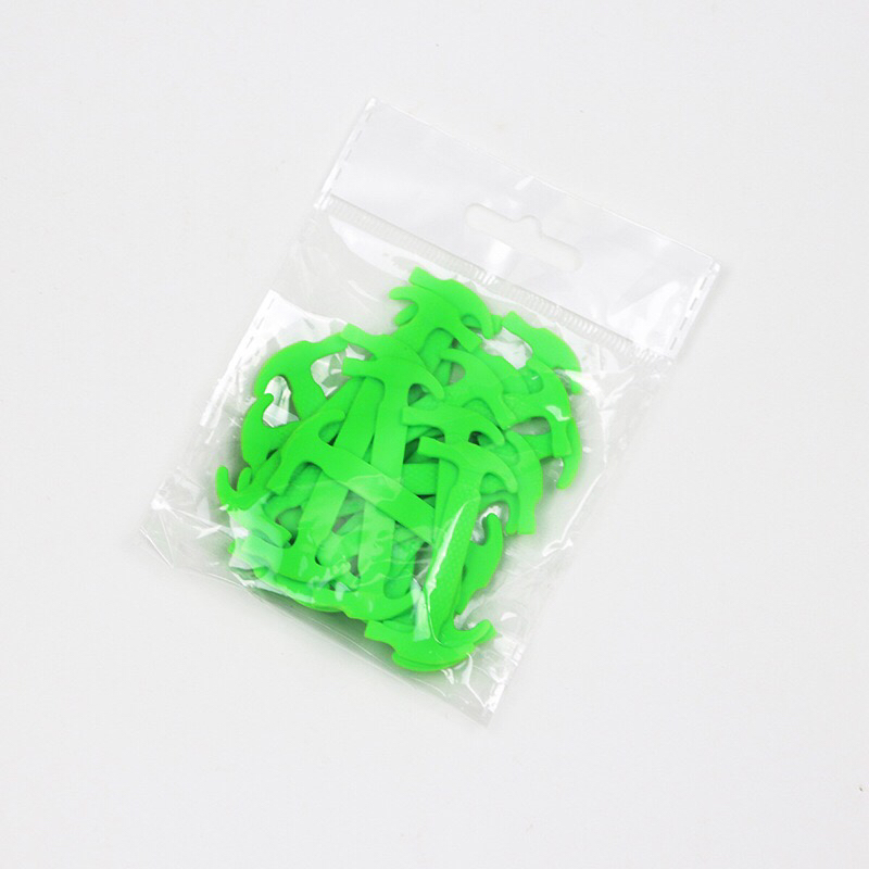 Lacets élastiques en Silicone pour baskets, sans attaches, faciles à mettre et à enlever, pour paresseux, unisexe, 12 pièces/1 ensemble: green