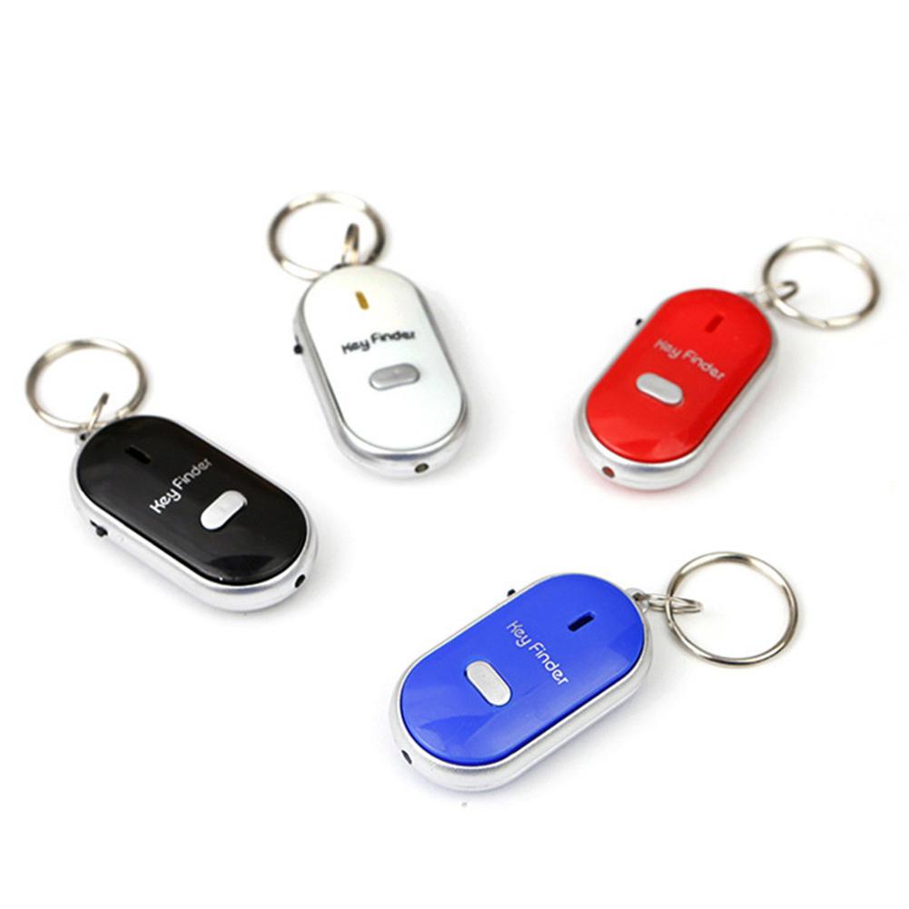 LED fischio Key Finder lampeggiante segnale acustico controllo allarme anti-perso localizzatore di chiavi Finder Tracker con portachiavi