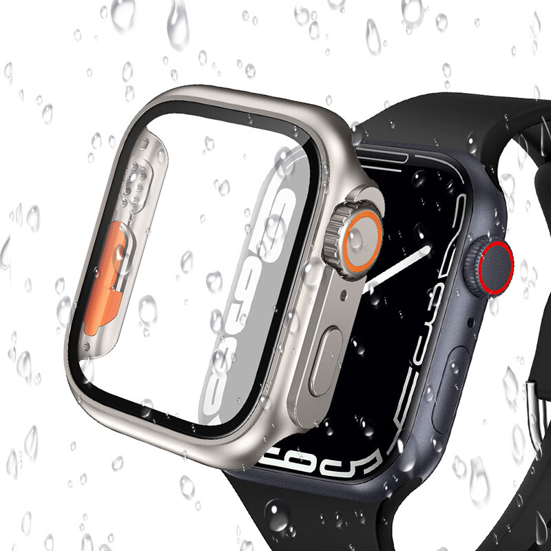 Glass+Case For Apple Watch Series 10 46mm 42mm Screen Protector Cover Change To Ultra Bumper Case Full Cover iWatch S10 42 46 mm: Brown / 7 Inches & Above