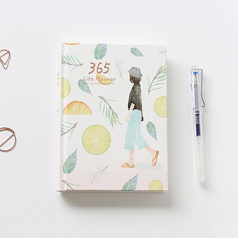 Carnet de notes 365 jours, joli Agenda, planificateur, Page intérieure colorée, Agenda quotidien, Agenda annuel, papeterie scolaire et de bureau