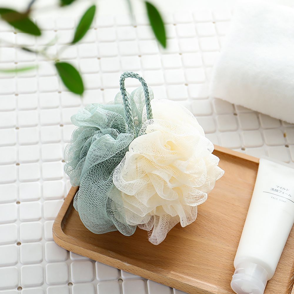 Spugna in schiuma, rete per doccia morbida, sfera in schiuma per il corpo, detergente per la pelle, esfoliante, spazzola per la schiena, accessori per il bagno, 1 pezzo.