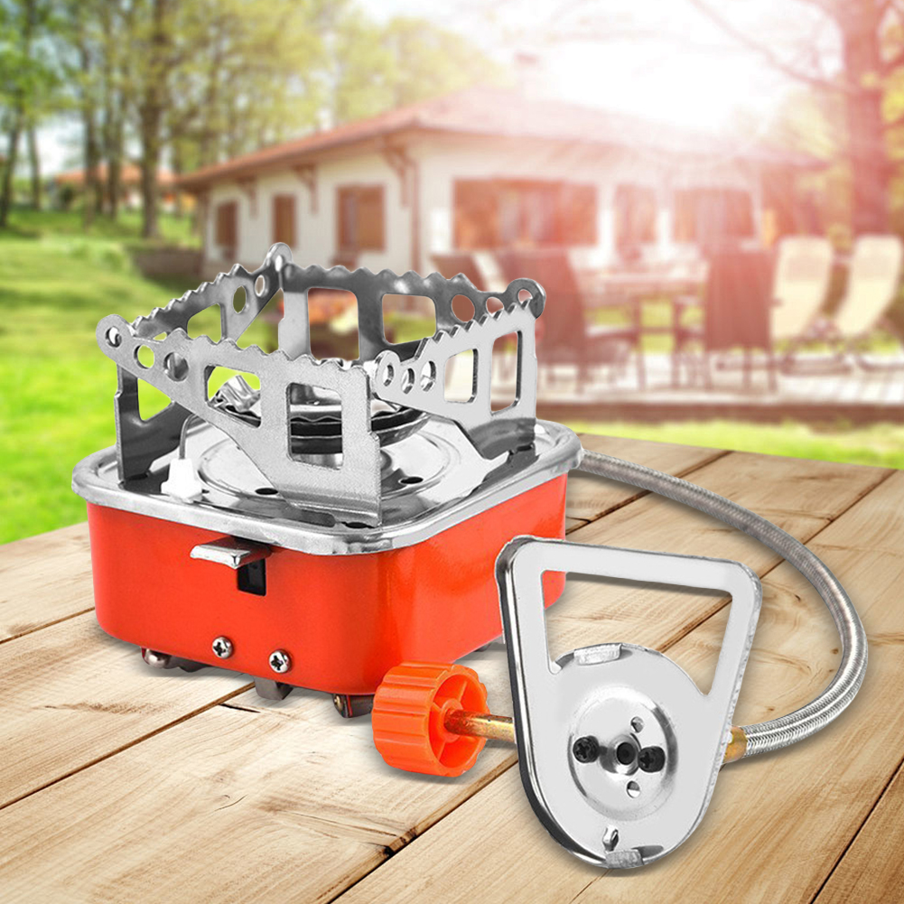 Mini Portable Burner Ultralight Camping Gas Stove Outdoor Gas Tank Stove for Backpacking Camping Hiking Picnic