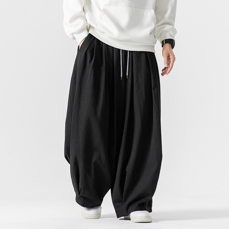 Stora herrbyxor med vida ben och elastisk midja, joggingbyxor med herrbyxor, casual, harembyxor, baggy, herr, mjukisbyxor, stor storlek 5xl