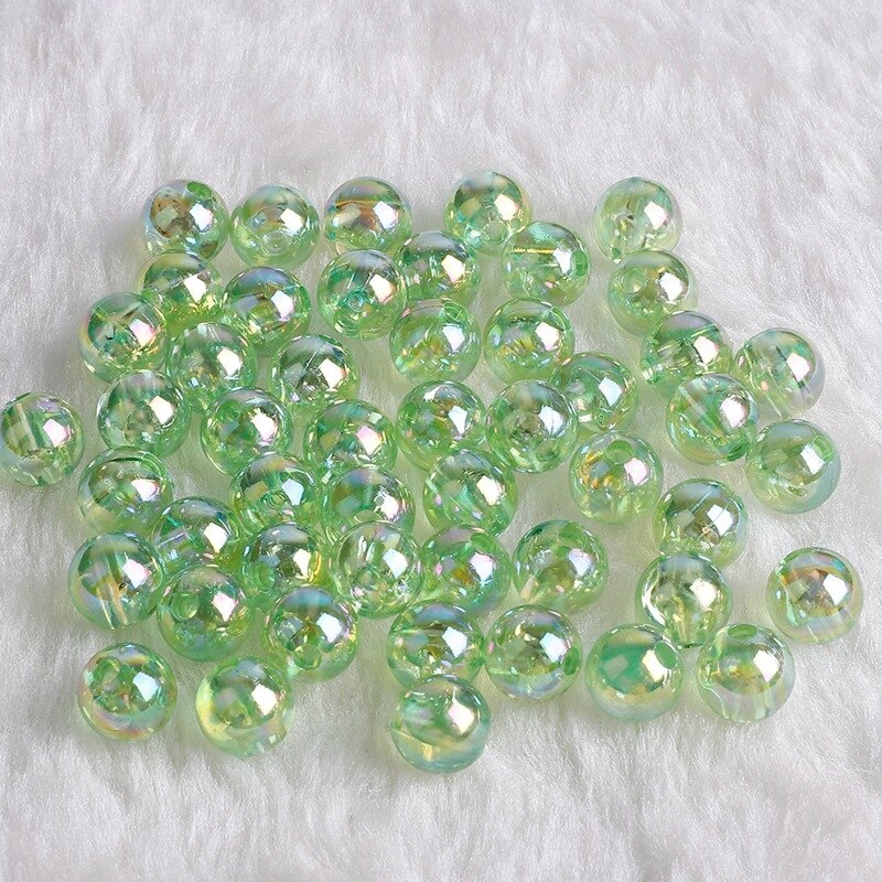 50pcs 8Mm Glass Ball Cream Cattle Small Marbles Pat Toys Parent- Child Beads Console Game Pinball Machine of Bouncing Ball: green1