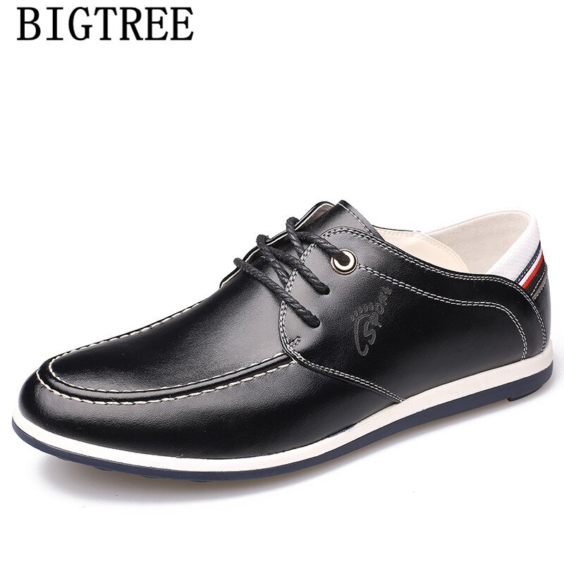 hommes chaussures décontracté chaussures hommes de en cuir chaussures hommes chaussure homme klasik erkek ayakkab bona: Black / 9.5
