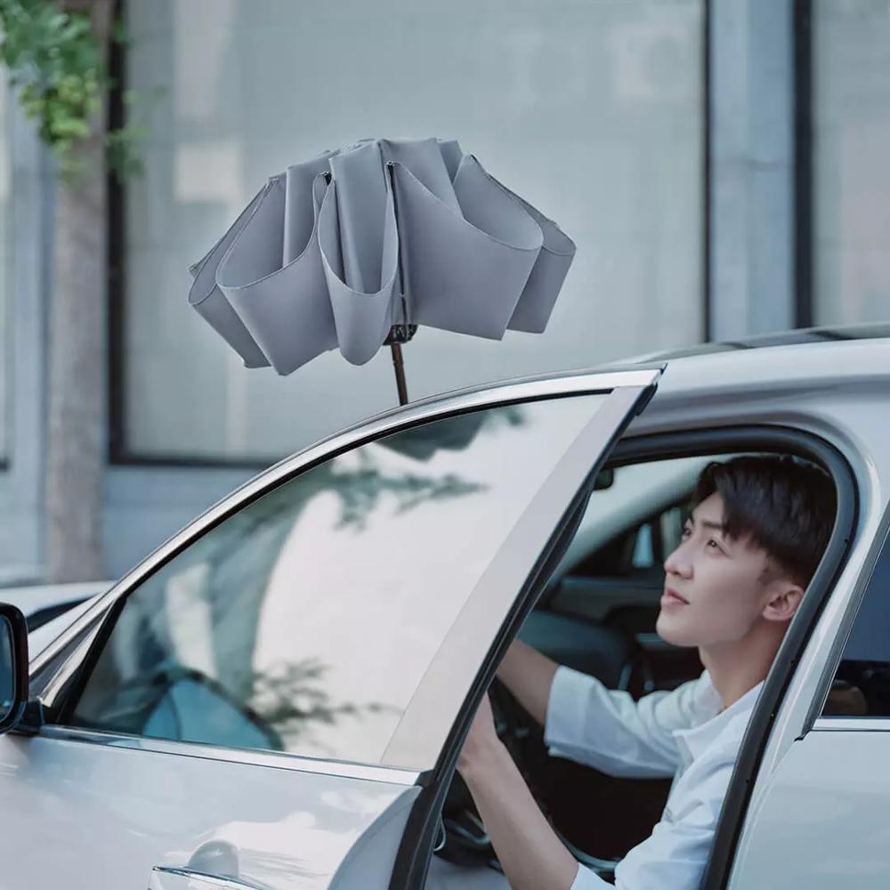 90 sjove automatiske paraplyer omvendt folde paraply led belysning vindtæt business stærk paraply anti uv parasol