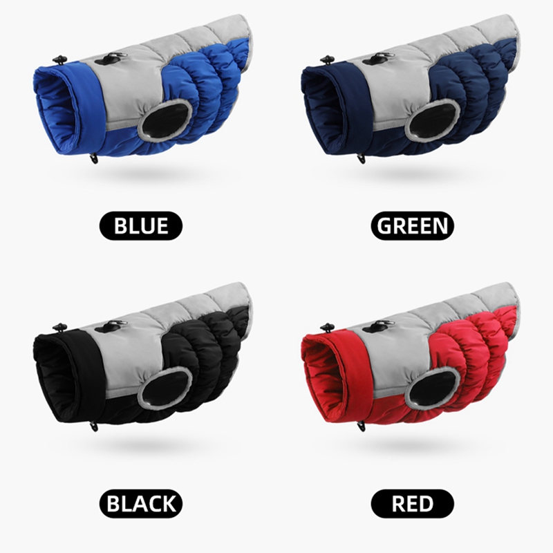 XL-6XL Rits Hond Winter Warm Hondenjas Reflecterend Fleece Hond Koud weervest met riem D-ringen voor middelgrote en grote honden