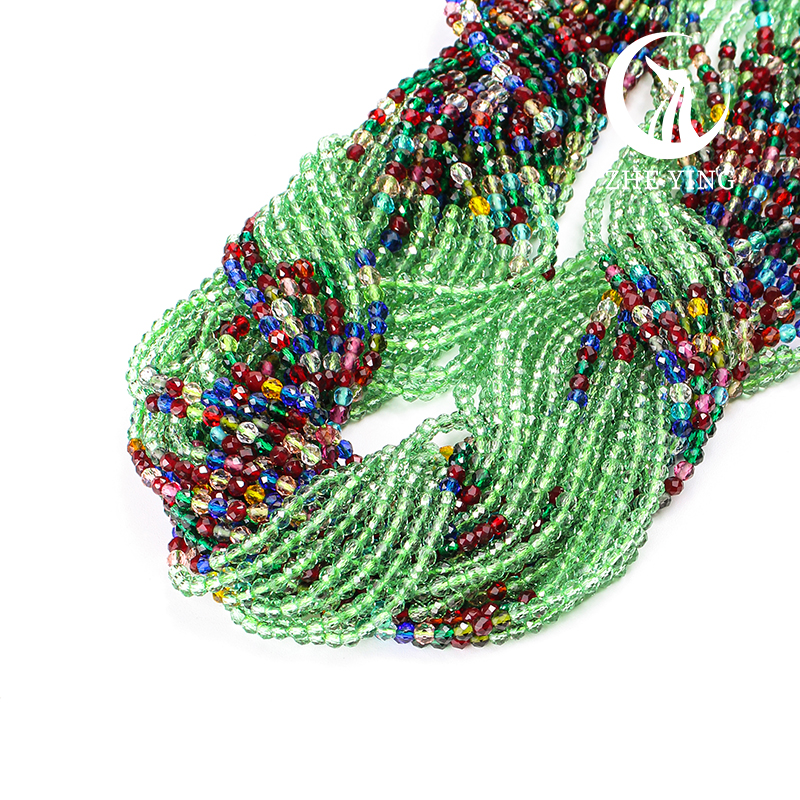 Zhe Ying 10 Strands/lot Gradient Fuchsia Ruby Color Bead Hydro Faceted Crystal Glass Beads for Bracelet DIY Jewelry Accessories: DEEP BLUE