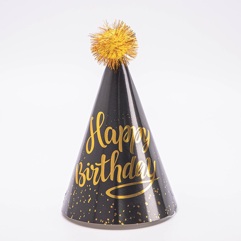 10 stücke Glücklich Geburtstag Hüte Polka Punkt Filz Pompoms Papier Kegel Kappen Baby Dusche Erwachsene freundlicher Geburtstag Party Dekoration Supplie: L-1-37