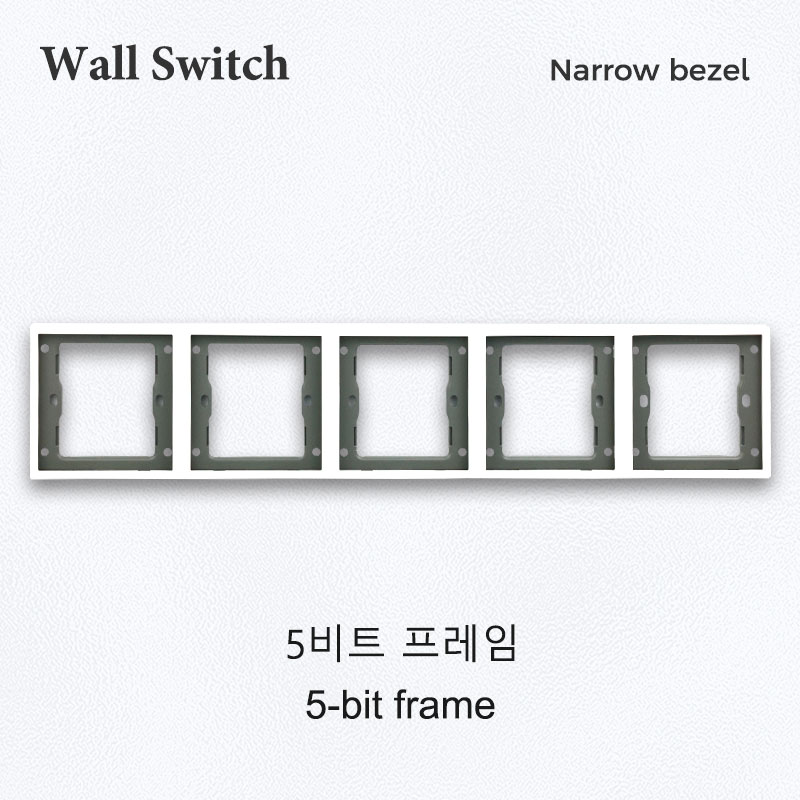 Plastic Panel Wall Light Switches 1/2/3/4 Gang Button Switch with Wall EU TV NET Socket Function Parts DIY Korean Standard White: Gold