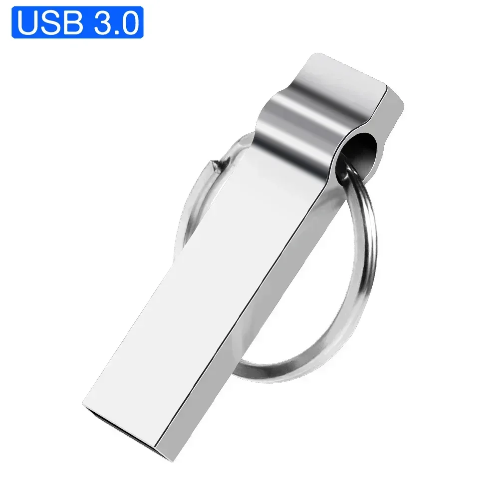 USB 3.0 Flash Drive 128GB Memoria USB Memory Stick Pen Drive U Disk Metal Key Thumb USB Drive for PC Laptop 32GB/64GB: Silver / 128 GB