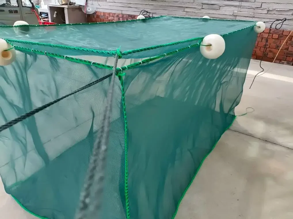 Lawaia Fish Net Cage Netting Fish Breeding Cage with Cover Crayfish Network Stake Net Pond Fish Farming Aquaculture Small Mesh