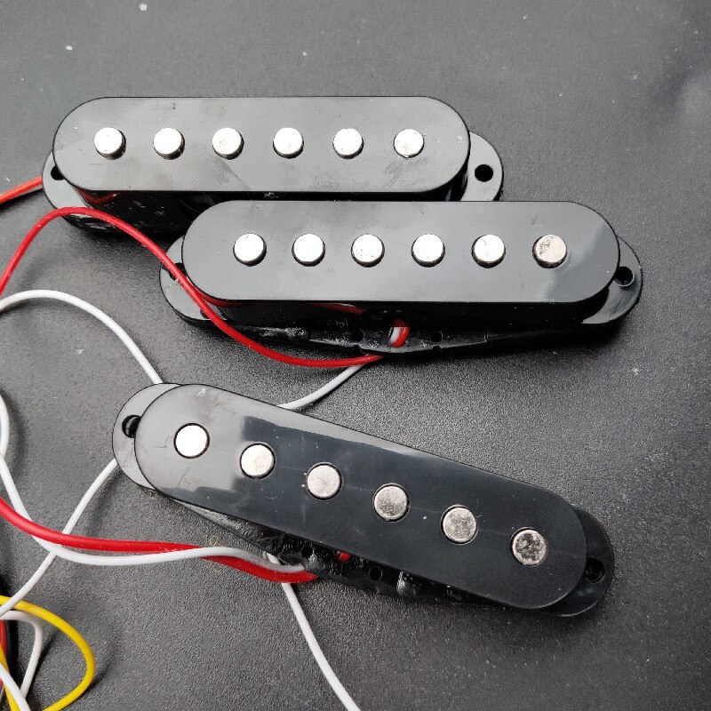 Arnés de cableado eléctrico para guitarra con cable interruptor de 5 vías 2T1V SSS Pickup para guitarra eléctrica ST negro-blanco