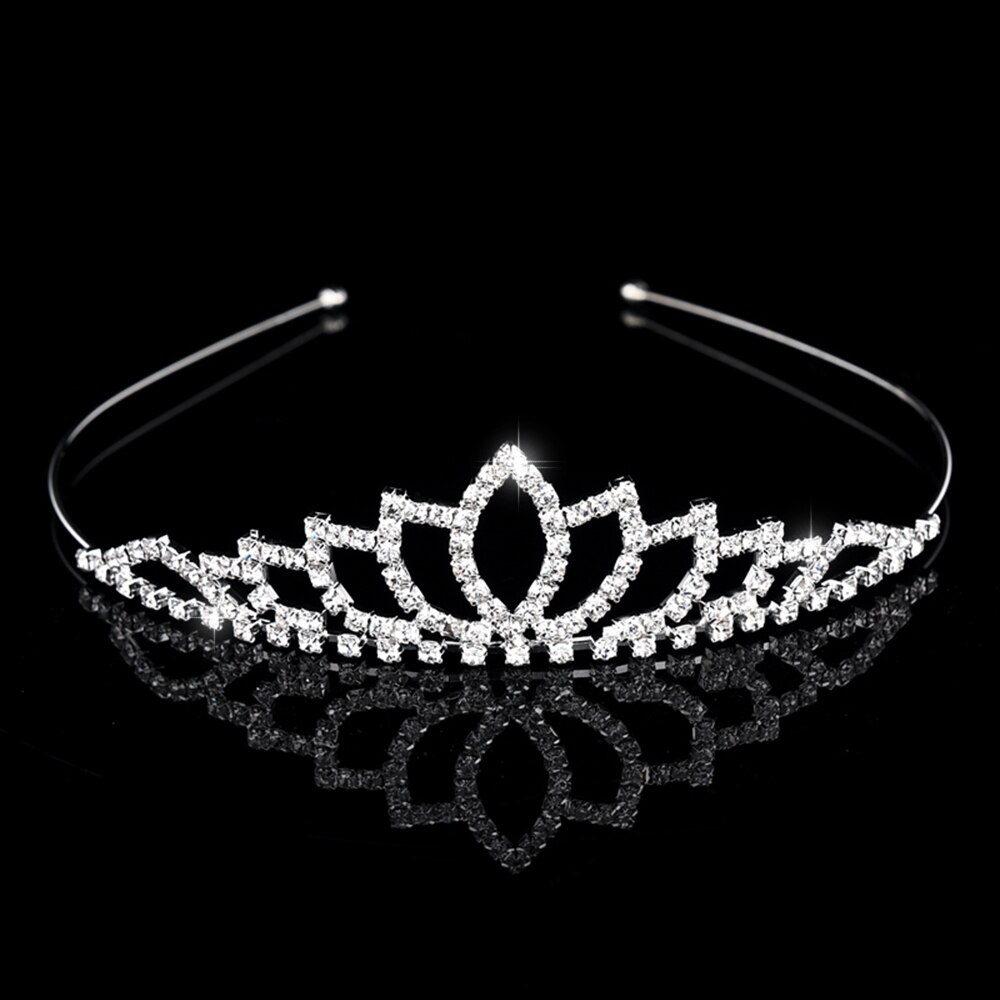 Bridal Princess Tiaras and Crowns Headband Bridal Wedding Tiaras Accessories silver color Crown Tiara Bride Hair Jewelry: GKY009 silver