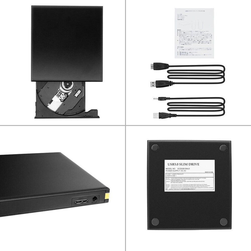 Externe USB 3.0 High Speed Slim DVD-Brander Optische Drive Voor Windows XP/7/8/10 Laptop MAC OS Elke laptop desktop