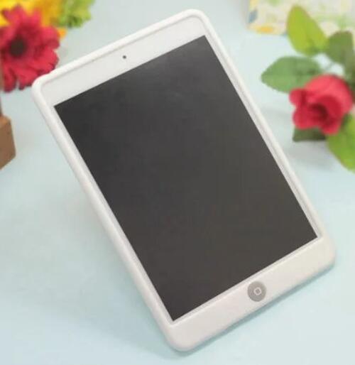 Funda protectora de goma sólida para iPad Air 1 funda de silicona A1474 A1475 Candy cubierta a prueba de golpes para iPad Air 1 funda de goma 9,7'': Blanco