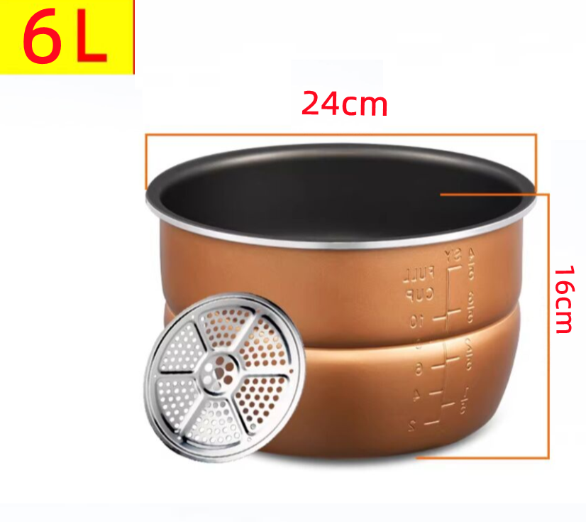 Rivestimento per fornello ad alta pressione universale addensato doppio spray cuociriso ciotola interna 2L/3L/4L/5L/6L litro rivestimento antiaderente per pentole