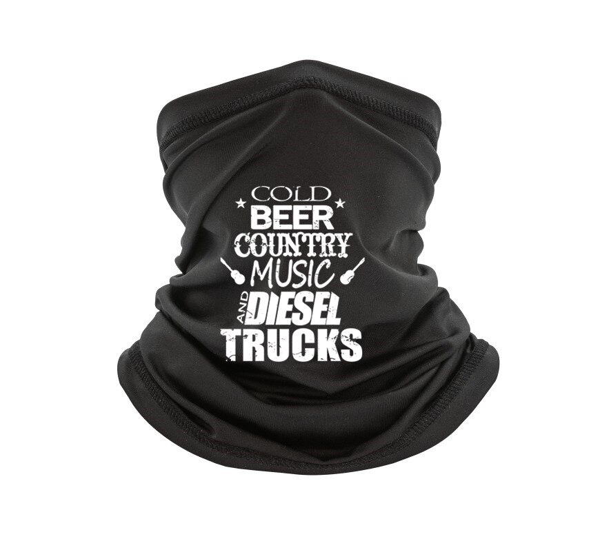 Cold Beer, Trucks & Country Music scarf: Black