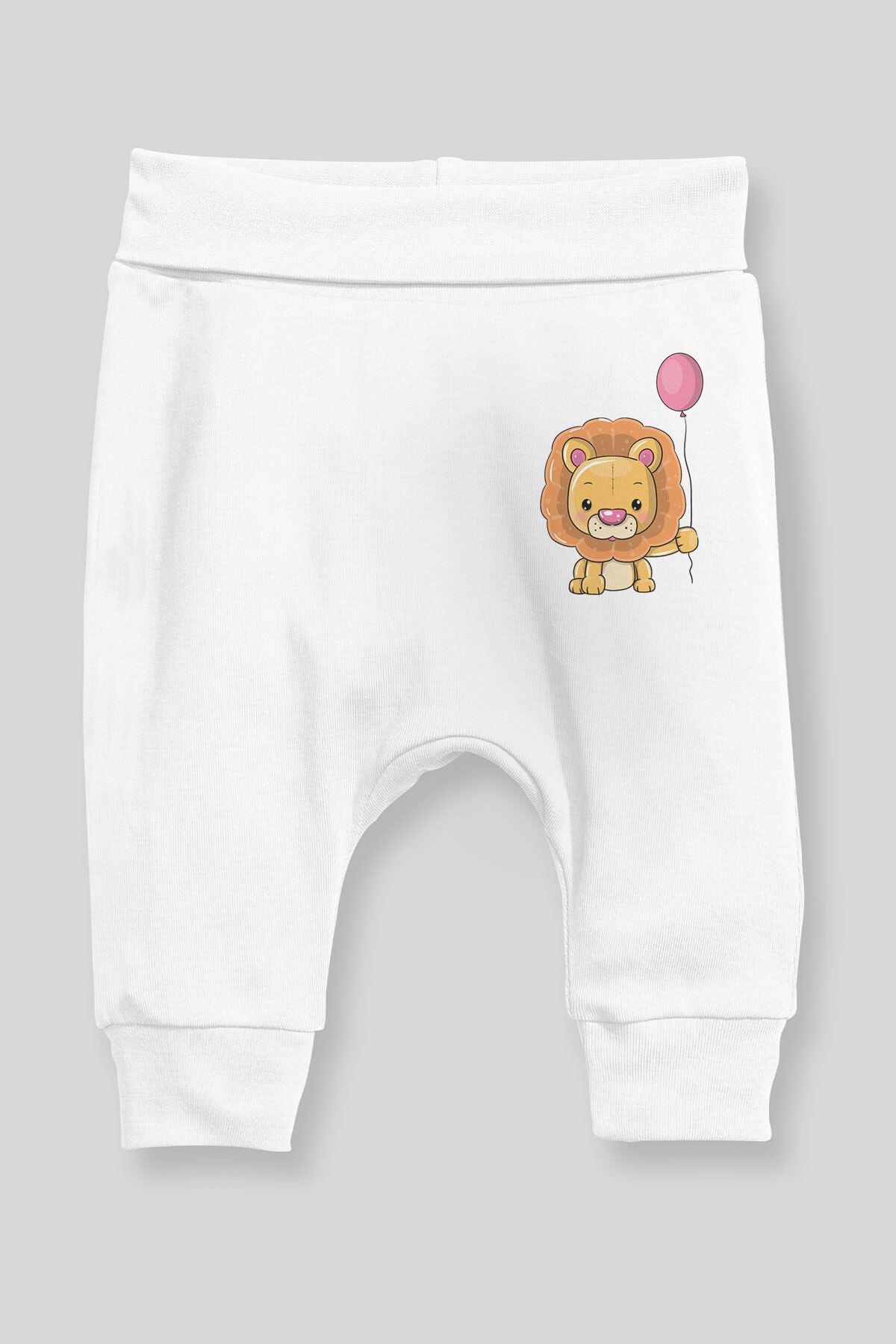 Angemiel bebê balão exploração leão bebê menino harem calças pantalon branco