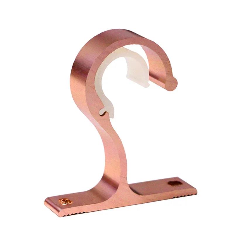 Support de tringles à rideaux populaires, crochet de suspension, pince de Support de barre transversale, Clip de fixation, crochets muraux, organisateur de Rails, Support de rangement à domicile: Beige