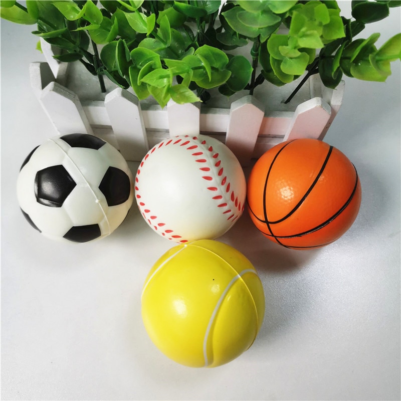 4 stücke 6,3 cm Stress Bälle Basketbälle Fußbälle ... – Vicedeal