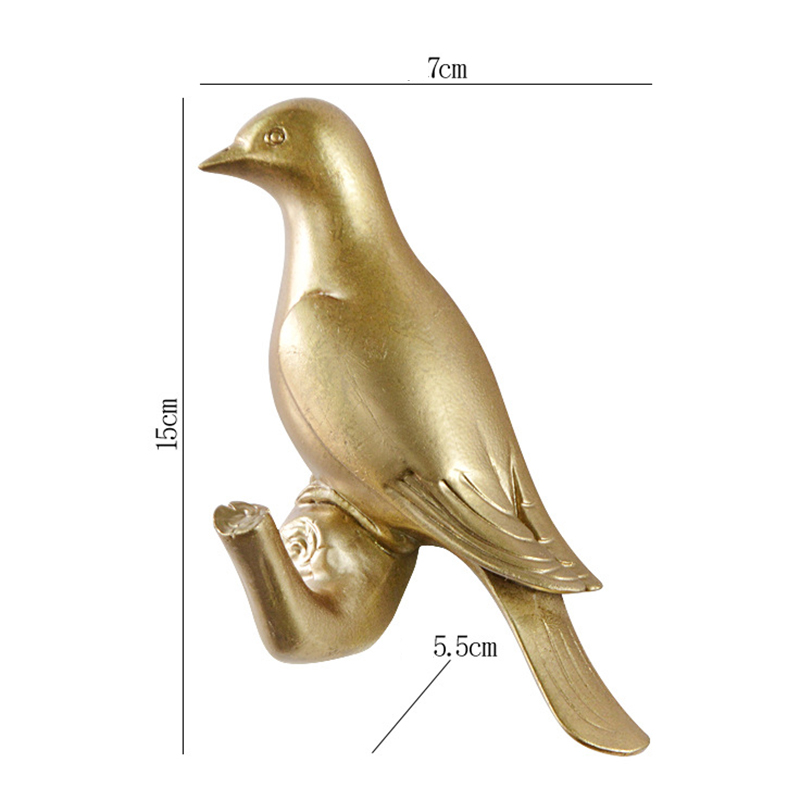 Bird Fridge Hook Key Wall Crochet Holder Kitchen Hooks Resin Process Animal Hook Hanging Hanger Rack Wall No punching Home Decor: Brown