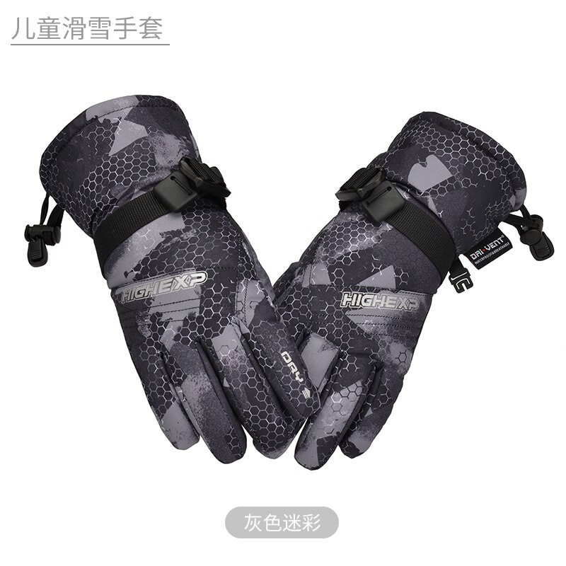 Ski Handschoenen Voor Kinderen Snowboard Handschoenen Meisjes Ski Wanten Thermische Winter Handschoenen Skiën Sneeuw Wanten Waterdichte Snowboarden: 1807-11