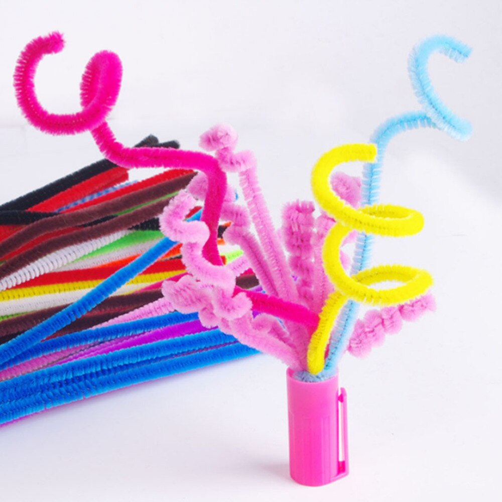 200Pcs Glitter Multicolor Art Stem Bending Folding Flexible DIYs Educational Sticks -6mmx300mm