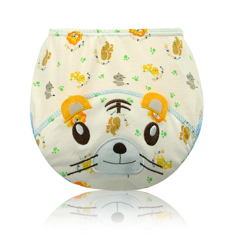 1Pcs Baby Training Pants Cotton Reusable Baby Diapers Waterproof Cloth Nappies Washable Diapers Bamboo Learning Pants #139: Tiger / 80