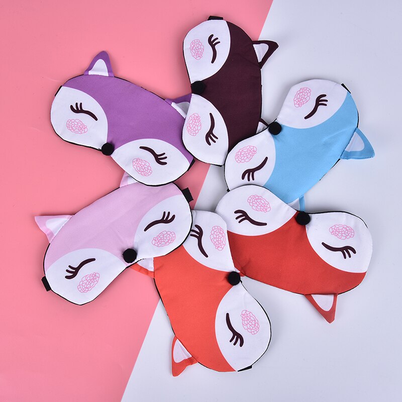 Baumwolle Fuchs Augenklappe Schlaf Augen Maske Eyeshade Travel Schlaf Maske Niedliche Auge Abdeckung Rest Auge Band Schlaf-beihilfen Kinder Auge augenbinden