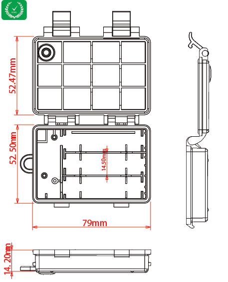 Contenitore impermeabile della cassa del supporto di batteria delle batterie di 3 pz/lotto 4.5V 3 x AA con l&#39;interruttore On/Off TBH-2A-3T