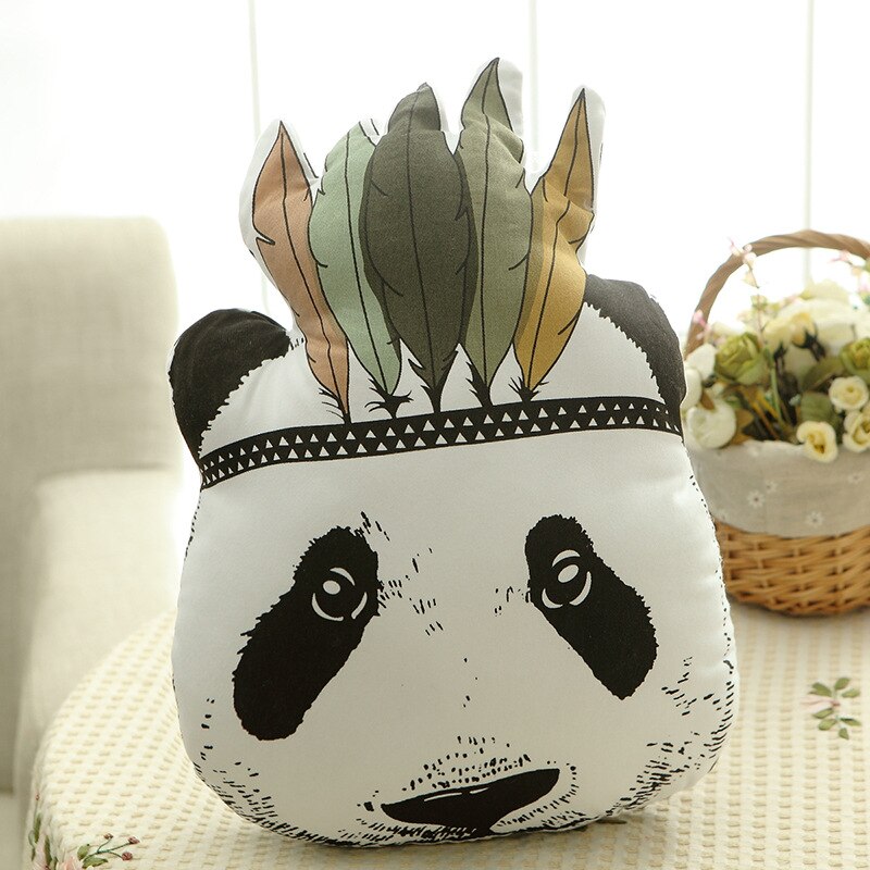 Baby koseleker pute barnerom seng sofa dekorative indisk panda dyreformede puter dukke barns beste